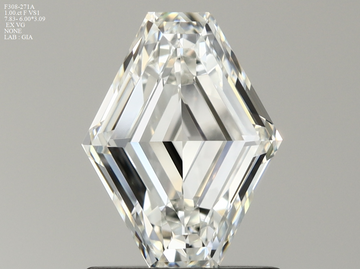 1.00CT LOZENGE CUT F VS1